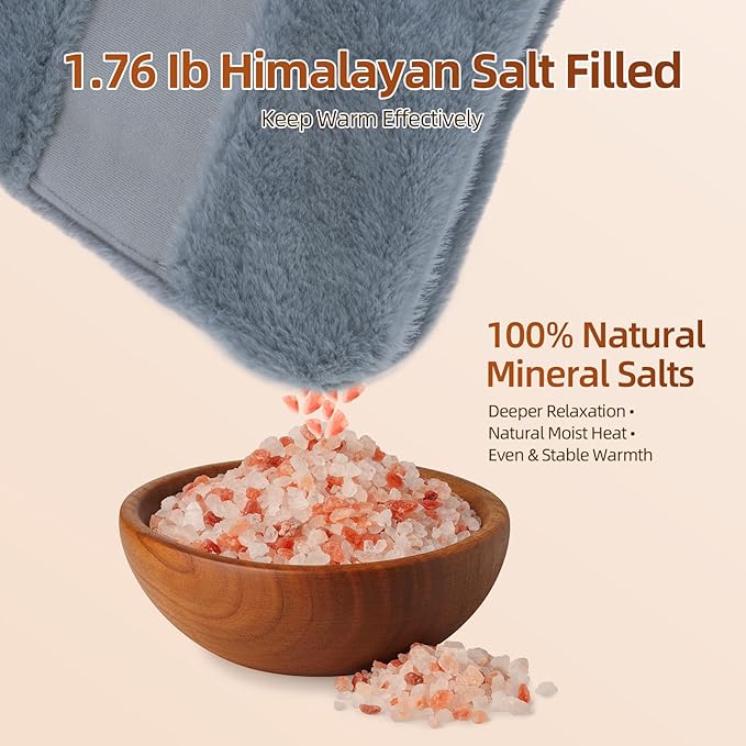Comfytemp Himalayan Salt Weighted Heating Pad, Natural Moist Heating Pad for Back & Abdomen Comfort, Large Heated Pads for Women Men Mom Dad, 12"×24", FSA Eligible HSA，Electric Heat Warm with Auto-Off