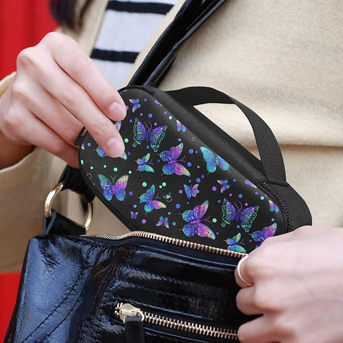 Butterfly Insulin Cooler Travel Case Insulated Diabetic Bag with Top Handle Medication Cooler Bag for Insulin Pens and Blood Glucose Monitor Supplies Easy to Use