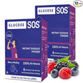 Glucose SOS Glucose Powder Packets with Natural Dextrose, Fast-Absorption That Instantly Dissolves in Your Mouth with No Water Needed, Berry Medley 12 Servings