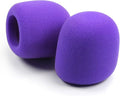 Fielect 2Pcs Microphone Cover Sponge Foam Mic Cover Handheld Microphone Windscreen Shield Protection Micro Foam Filter Purple for KTV Broadcasting