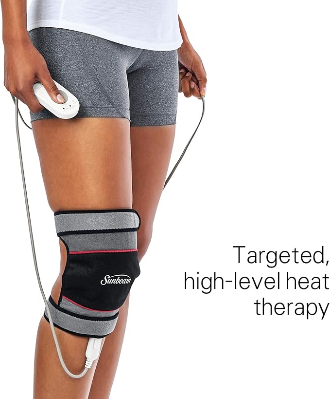 Sunbeam Heating Pad Wrap for Joint Pain Relief with Frozen Pack Auto Shut Off and Moist Heating Option Black/Grey