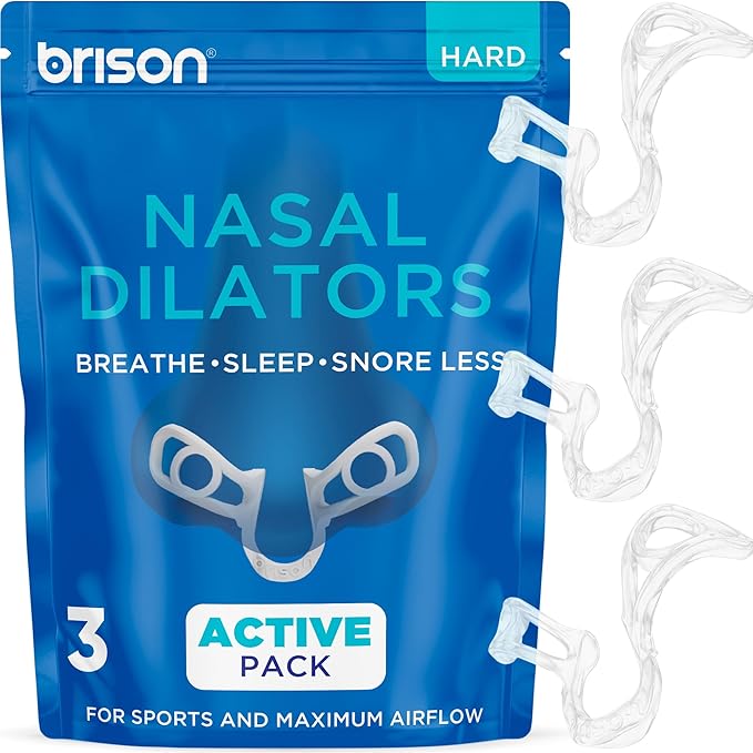 Brison Nasal Dilators for Breathing and Sleeping 3 Pack Anti Snoring Nose Vents Better Sleep Easier Breath Stuffy Nose Relief Airflow Expander Nostril Opener Hard