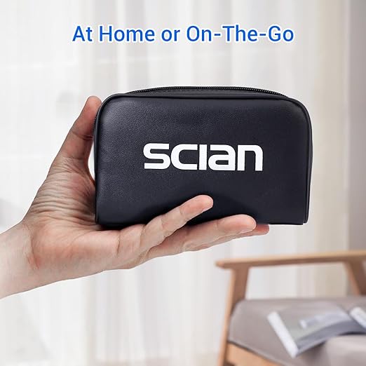 Scian Manual Blood Pressure Cuff with Stethoscope – Aneroid Sphygmomanometer with D-Ring Adult Cuff 8.7”-16.5” in Carrying Bag for Nurses Doctors Senior Home Use (Black)