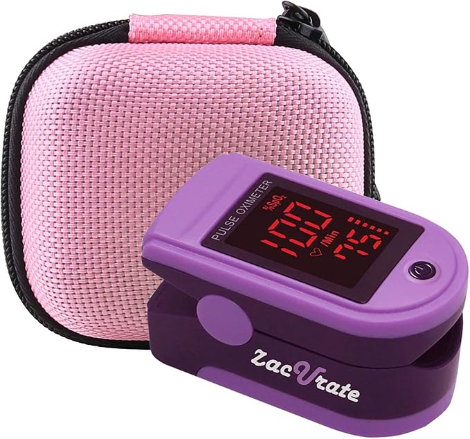 WERJIA Hard Storage Case for Fingertip Pulse Oximeter Blood Oxygen Fingertip Oximeter Case (Pink)