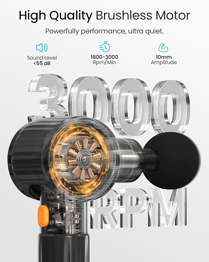 NAPRE Massage Gun with Heat and Cold,Massage Gun Deep Tissue with Extension Handle & 3 Adjustable Angles,Handheld Percussion Back Massager for Muscle/Neck/Body Pain Relief with Case, Black