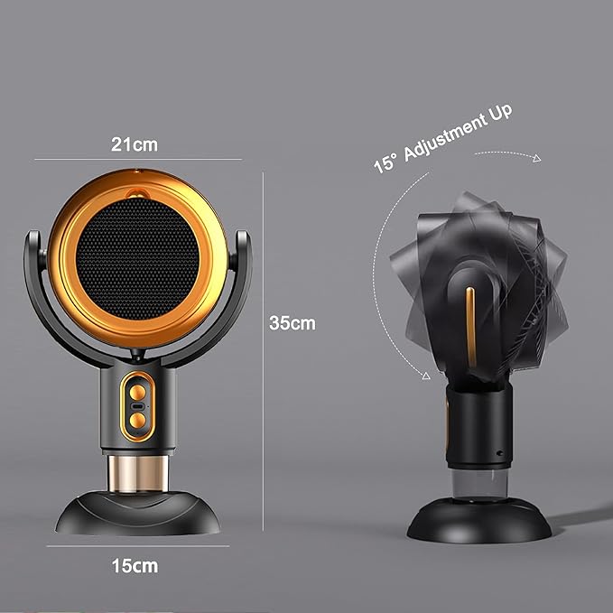PuffHide-Purifer & Smoke Away Purifier Fan Portable Black Gold Adjustable Angle Puff-Hide PurifierFan,Tabletop SmokePurifier Filters for RemovesOdor(Plug-ln)