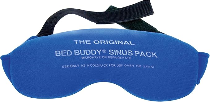Bed Buddy Sinus Headache Relief Mask - Heated Eye Mask and Cold Eye Mask - Stye Eye Compress and Eye Heating Pad, For Headaches, and Migraine Relief, Blepharitis Treatment