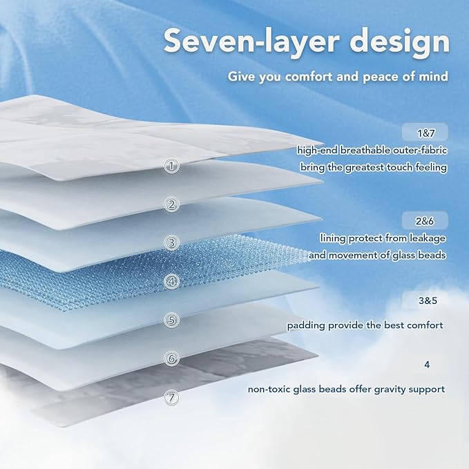 Topcee Weighted Blanket for Adults (15 lbs, 60" x 80") Queen Size Soft Cooling Heavy Blanket Sleeping, Apply to 130-160 lbs Body, Thick Breathable Blanket with Glass Bead, Easy Care