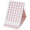 Red Light Therapy Panel for Face & Body - Portable 195 LED 4-in-1 Multi-Wave (415/590/660/850nm) Near Infrared Red Light Therapy Device with Protective Goggles, 10 Phototherapy Modes, Pink