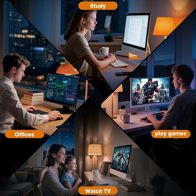Anti Blue Light & Anti Glare Screen Protector,27-28 Inch Monitor Screen Protector for Eyes Strain,Hanging Computer Screen Blue Light Blocker for LCD TV PC Monitors(2 Pack: 27"-28" Diagonal)
