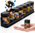 Large Weekly Pill Organizer 1 Time a Day, BPA-Free Pill Dispenser, 7 Day Pill Box with Silicone Lids & Coded Compartments, Spill Proof Travel Case for Vitamins, Seniors & Daily Medication, Black