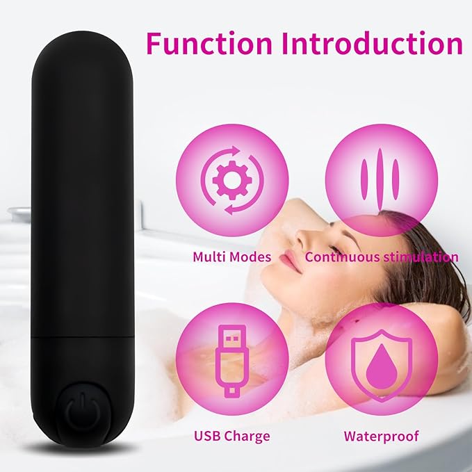 Handheld Electric Back Massager - Mini Waterproof&Rechargeable Handheld Deep Tissue Neck Purple