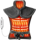 Comfier Large Heating Pad for Back, FSA Eligible, Soft Flannel Fast Heating Pads for Neck and Shoulders, Electric Heated Wrap, 3 Heat Levels & 90-Mins Auto Shut Off, Gifts for Mom Dad Women Men