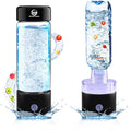 Hydrogen Water Bottle: 4500+ PPB Molecular Hydrogen Infusion - SPE/PEM Technology, 15OZ Hydrogen Water Bottle Glass Portable Rechargeable, Sports,Gym, Outdoor Travel