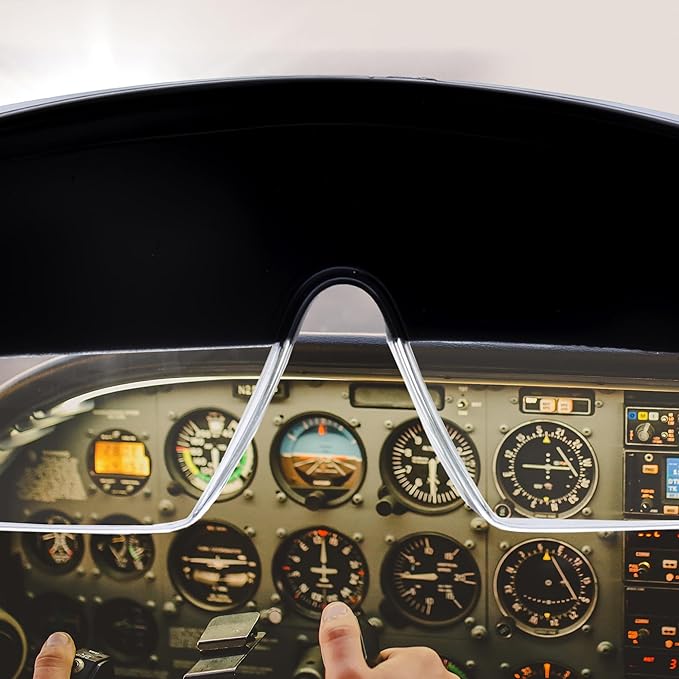 FOGGLES IFR Flight Training Glasses - Pilot Training & Simulating IMC, Sun Glare Protection, Adjustable Temples for Comfort, Blockalls, Hard Case