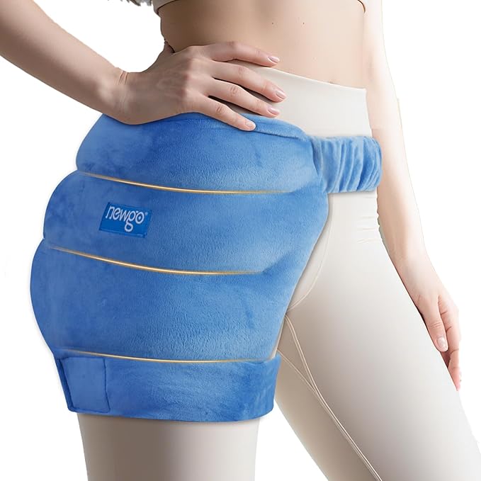 NEWGO Microwavable Heating Pad for Hip/Sciatica Pain Relief, Adjustable Moist Heating Pad Microwave Heated Pack for Hip, Stomach and Back, Unscented