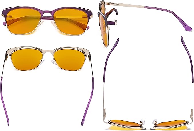Eyekepper Blue Light Glasses - Square Digital Eyeglasses for Women Blocking Computer Screen UV Rays