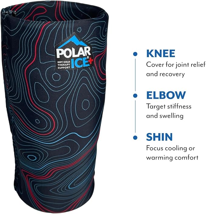 Brownmed Hot/Cold Sleeve - Stretchable Compression Sleeve for Mobility Support - Mild Compression Sleeve with Soft Gel Lining - Washable - Lightweight, Travel-Friendly - L/XL
