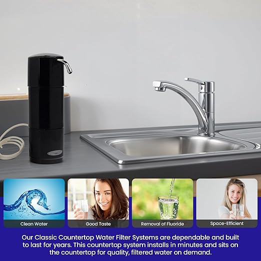 Classic Countertop Water Filter System, Smart Plus (30,000 Gallons, Black)