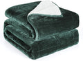 Alomidds Sherpa Fleece Weighted Blanket for Adults(20lbs Twin Size) Heavy Blanket with Fluffy Warm Thick Sherpa & Cozy Soft Flannel Snuggle Great for Sofa Bed Calming, 48x72 inches, Forest Green