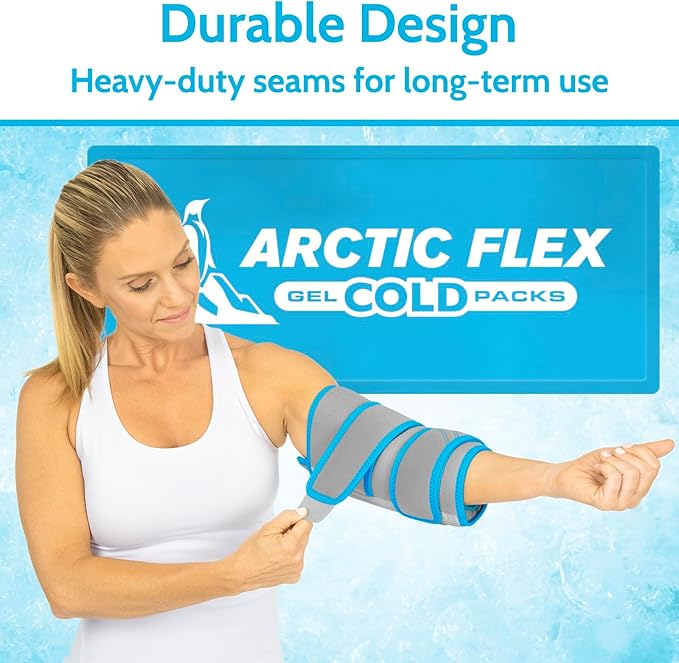 Arctic Flex Gel Replacement Packs - Ice Packs Reusable for Elbow Ice Brace - Hot and Cold Gel Ice Pack for Injuries, Pain Relief, Swelling - Flexible Therapy Compression Wrap - Athletic Women, Men