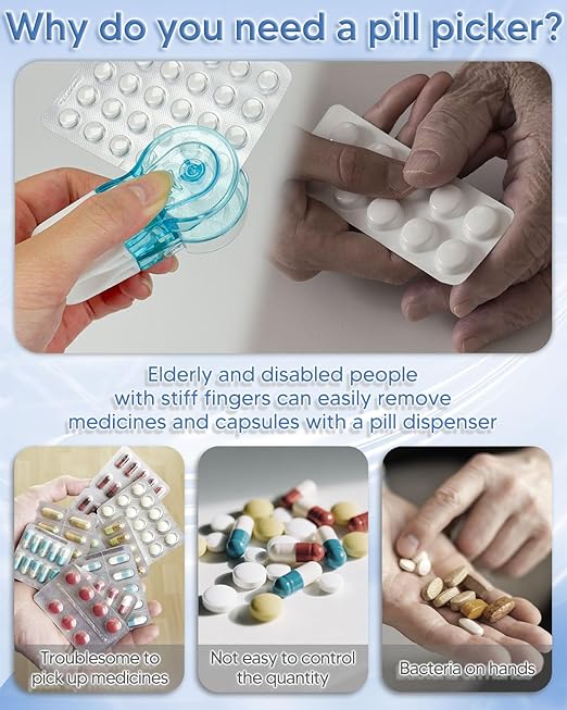 Monthly Pill Organizer 2 Times a Day, FRIWOLE Medicine Box with Portable Weekly Pill Bag, Pill Taker Remover, Pill Cutter and 2 Sticker (Purple, 2 Times a Day)