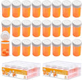 Pill Bottle with Desiccant Cap, Medicine Bottle, Pill Bottles Empty with Caps, Empty Pill Bottles (6 Dram, 24 Pack)