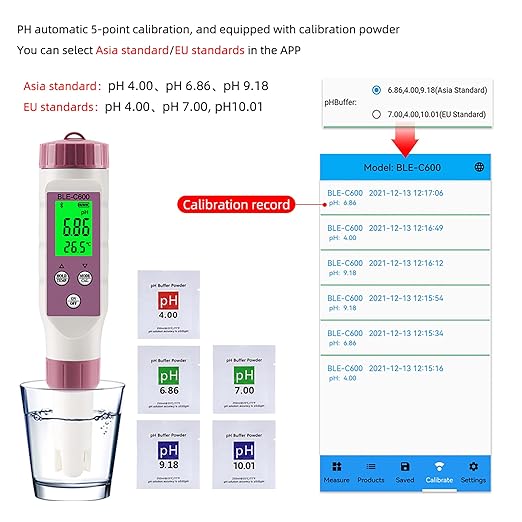 7 in 1 PH Meter PH Tester,0.01 High Accuracy Digital PH Meter for Water,PH/TDS/EC/ORP/S.G/Salt/Temp Tester,TDS Meter Water Tester for Drinking Water,Hydroponics,Plants,Aquarium and Pool