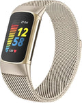 surundo Compatible with Fitbit Charge 6/Charge 5 Bands for Wmen Men, Metal Mesh Milanese Loop Adjustable Strap Replacement for Fitbit Charge 6/Charge 5 Advanced Fitness & Health Trackers