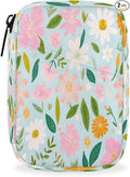 Beautiful Flowers Spring Pill Case Travel Pill Organizer Weekly 7 Day Portable with Zipper Medicine Box Pill Case for Vitamins, Birth Control,Fish Oils,Medication, Supplements