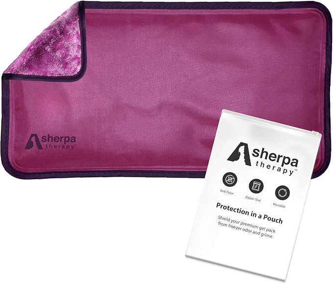 Small Soft Ice Packs for Injuries Reusable - Hot and Cold Flexible Gel Ice Packs Reusable for Ankle, Hand, Wrist, Head Pain Relief - 6" x 11" - Purple