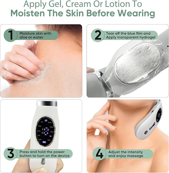 Neck Massager, Intelligent Cordless Portable-Multifunctional for Cervical Neck and Shoulder Relaxation at Home, Office, Travel