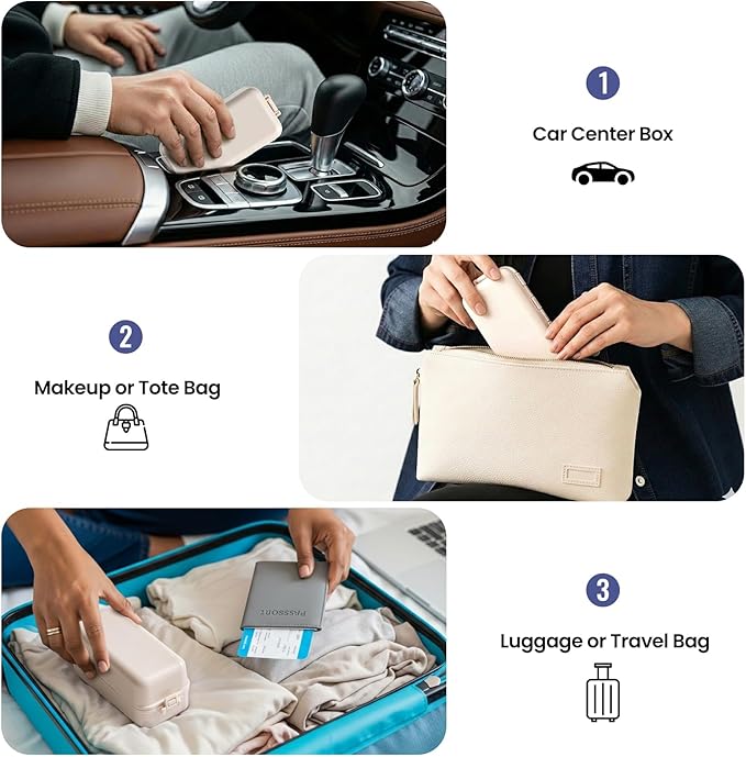 NEW Foldable Weekly Pill Organizer with Extra Grid, Portable 7 Day Pill Box Once / 1 Time a Day, Week Daily Medicine Organizer - Large Travel Pill Case Holder Dispenser for Vitamin, Supplement-Khaki