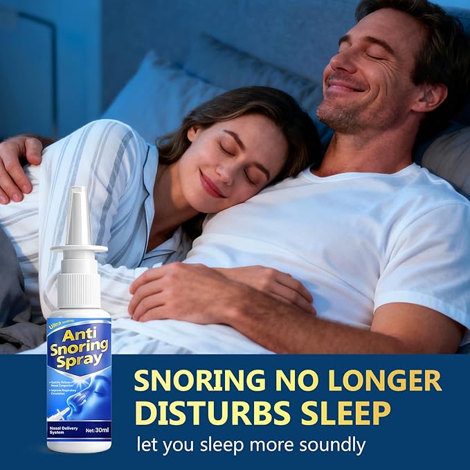 Anti Snoring Spray for Adults - Natural Formula Helps Support Quiet Sleep and Easier Breathing - 30ml
