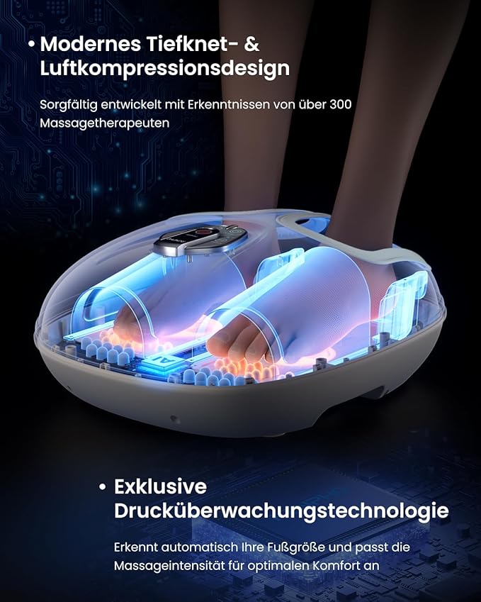 RENPHO Foot Massager Machine with Heat [2026 Upgraded], Shiatsu Foot Massager for Plantar Fasciitis, Birthday Gifts for Women Men, Cordless Control, Exclusive Voice Control, Beige