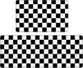 Bulijojo Buffalo Plaid Anti Fatigue Kitchen Floor Mats Set of 2 Waterproof Kitchen Sink Runner Rug Standing Mat Cushioned Kitchen Rugs Comfort Doormat 17"x47"+17"x30" Black