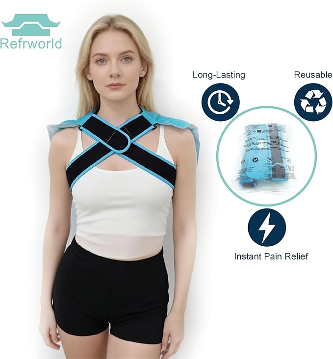 XXL Long-Lasting Cold Ice Pack Wrap for Full Back Pain Relief——Reusable Gel Ice Pack for Shoulder,Hip,Thigh&Calf——21"x13" Robin's Egg Blue