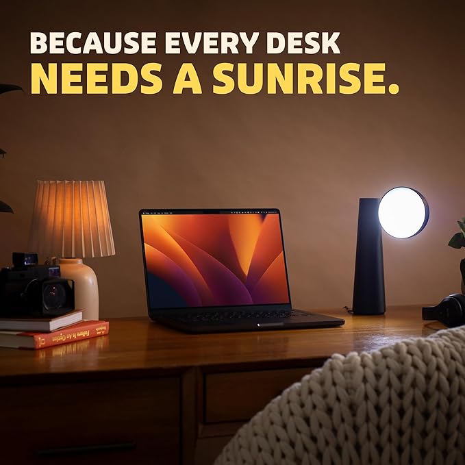 Circadian Optics Lora Light Therapy Desk Lamp | As Seen On Shark Tank | 10,000 LUX UV-Free Full-Spectrum LEDs | Adjustable Light Panel | Sunlight Lamp for Seasonal Blues, Focus, Energy & Sleep