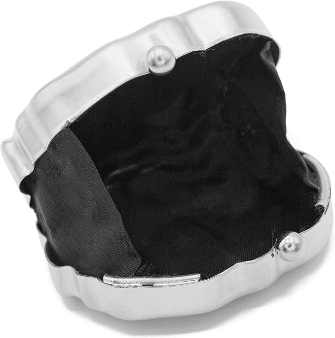 Silver Rhino Shaped Pocket Purse Portable Travel Pill Box & Medicine Organizer (1 Large Compartment)