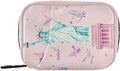 The Statue of Liberty Stars and Doves Pink Travel Pill Organizer Case Box Container Weekly Portable Vitamin Medicine Holder Storage Bag with Zipper Removable