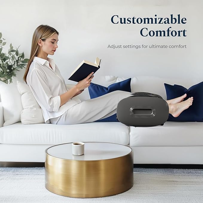 Foot Massager with Heat & Cold, 2026 Upgraded Shiatsu Foot & Calf Massager Machine, 4 Modes, 6 Levels, Electric Foot Massage for Feet, Legs & Arms, Home Office Relaxation for Women and Men-Gray
