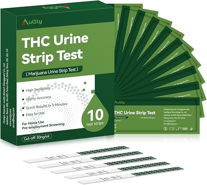 THC Urine Strip Test, Highly Sensitive THC Urine at Home Drug Test Kit, Easy Home Drug Test Marijuana (10)