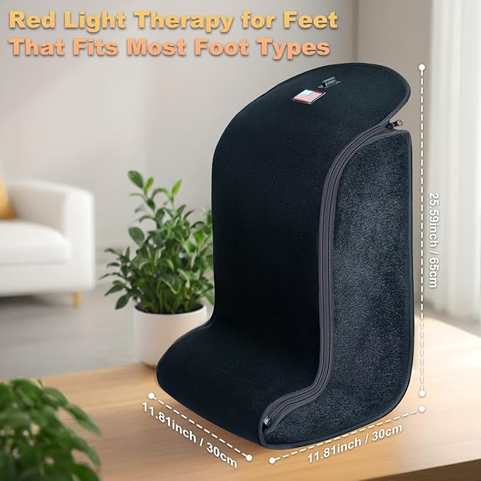 Red-Light-Therapy-for-Feet,2025 Upgraded 4 Modes for Legs Ankle,Infrared Light Therapy Consisting of 420 Dual Wavelength LED,Adjustable Power and Time Controller(13.2 * 11 * 18.16IN)