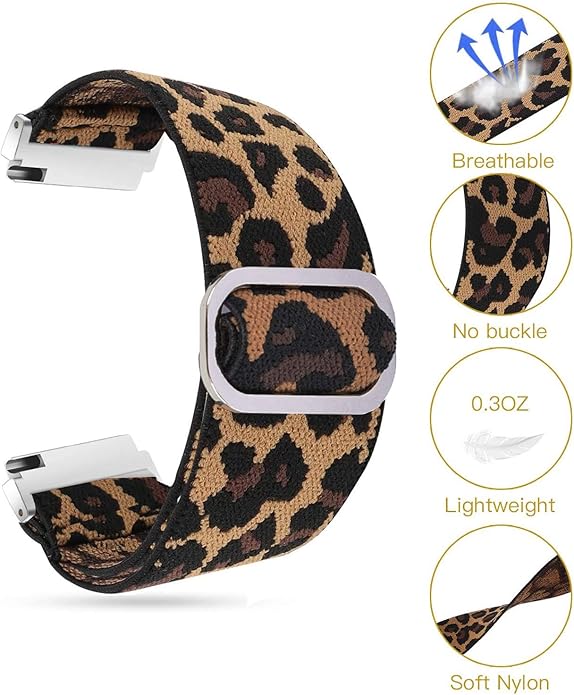 Lamshaw Compatible for Embr Wave 2 Band, 18mm Stretch Elastics Nylon Adjustable Replacement Strap Accessories Compatible for Embr Wave 2 Thermal Wristband