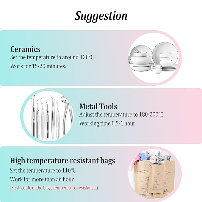 High Temperature Sterilizer, Large Capacity Dry Heat Stainless Steel Sterilizer with Temp and Timer Control, Max timing 60min, Max temperature 250℃ (482℉), With Stainless Trays, 110V power