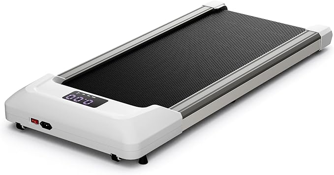 GYMAX Walking Pad, 2.25HP Under Desk Treadmill with LED Display, Remote Control & 7-Layer Belt, Compact Portable Jogging Running Machine for Home Office Small Space