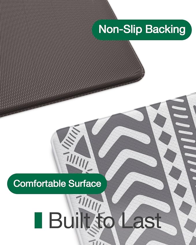 LUMI Anti Fatigue Kitchen Cushioned Mat for Floor, Padded Waterproof Runner for Standing, Stain Resistant Comfort Rugs for Home, Sink, Laundry, 24x59