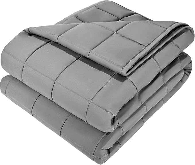 VEVOR Weighted Blanket 88 x 104 inch - King Size, 25 lbs Heavy Blanket with Cooling Glass Beads, Soft & Breathable for All-Season Use, Suitable for Adults 250-310 lbs, Ideal Gift Choice (Grey)