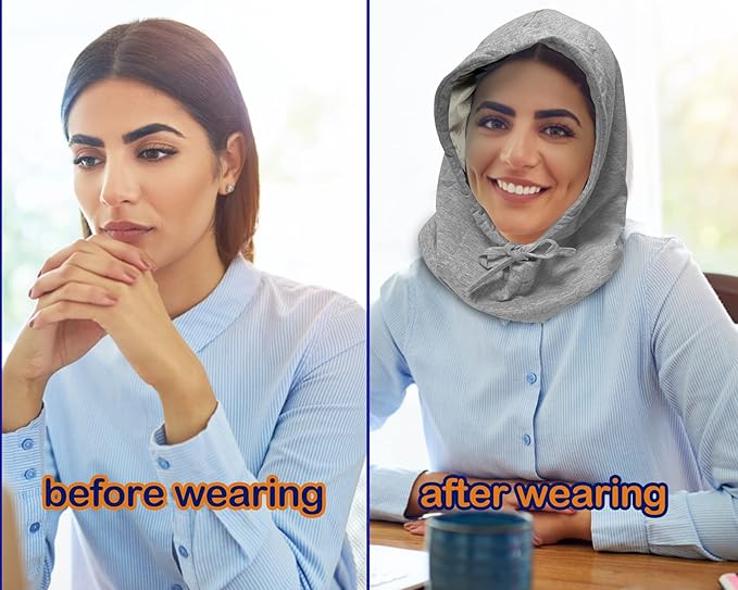 Faraday Hat Made of 99% Silver Fabric, Faraday Hat Reduces The Hazards Caused by 5G, 4G, Cellular, WiFi, Bluetooth, Faraday Hood Relieves Fatigue and Relaxes The Spirit, One Size Fit All (Gray)