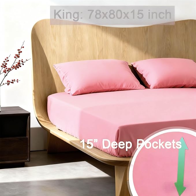 Grounding Sheets King Size, 20% Pure Silver Fiber + 80% Organic Cotton, Grounded Sheet Earth Connected Bedding Fitted Earth Sheets with Grounding Cord